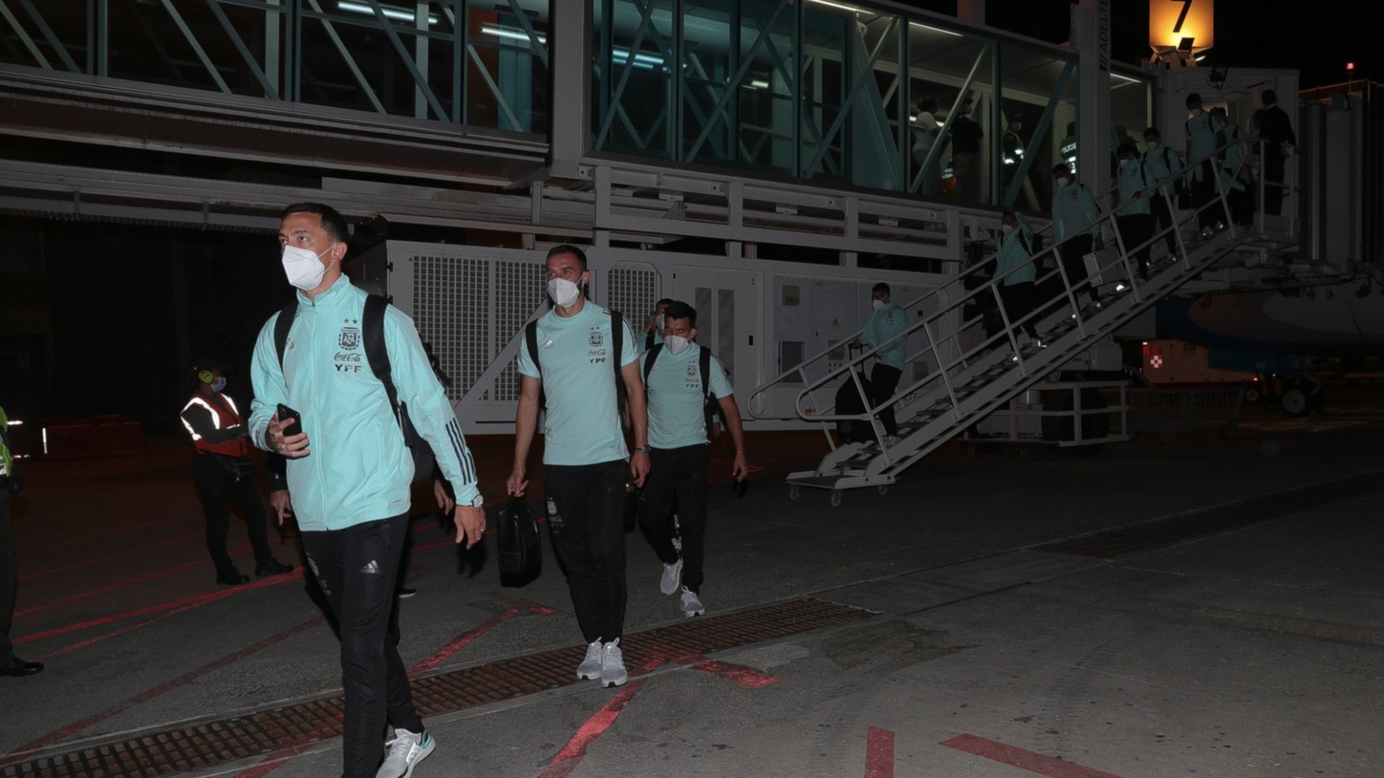 Argentina llegó a Barranquilla para el duelo con Colombia